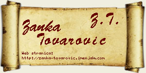 Žanka Tovarović vizit kartica